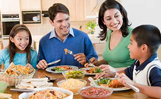 Family Enjoying Meal